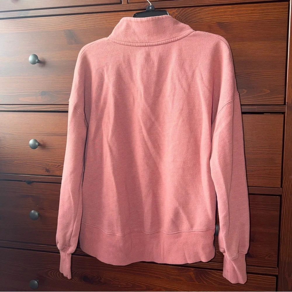 Lounge Life Cozy Pink Henley Pullover Sweatshirt